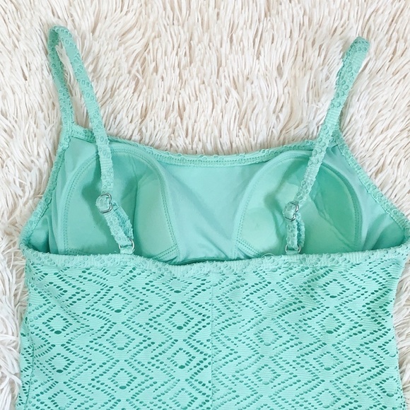 Catalina Mint Colored One Piece Swimsuit Y2K - Picture 5 of 6